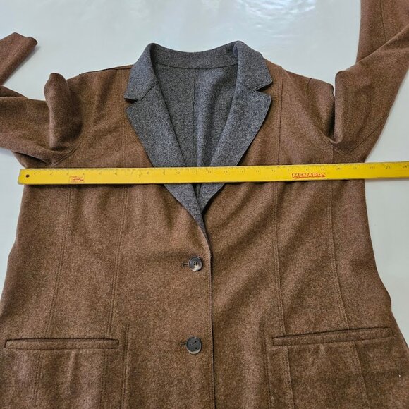 Lafayette 148 Rozella Reversible Blazer Wool Cashmere Loro Piana Fabric 14 - Picture 9 of 10